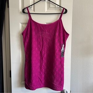 Torrid Magenta Twist Tees Sexy Floral Lace Camo Tank Top